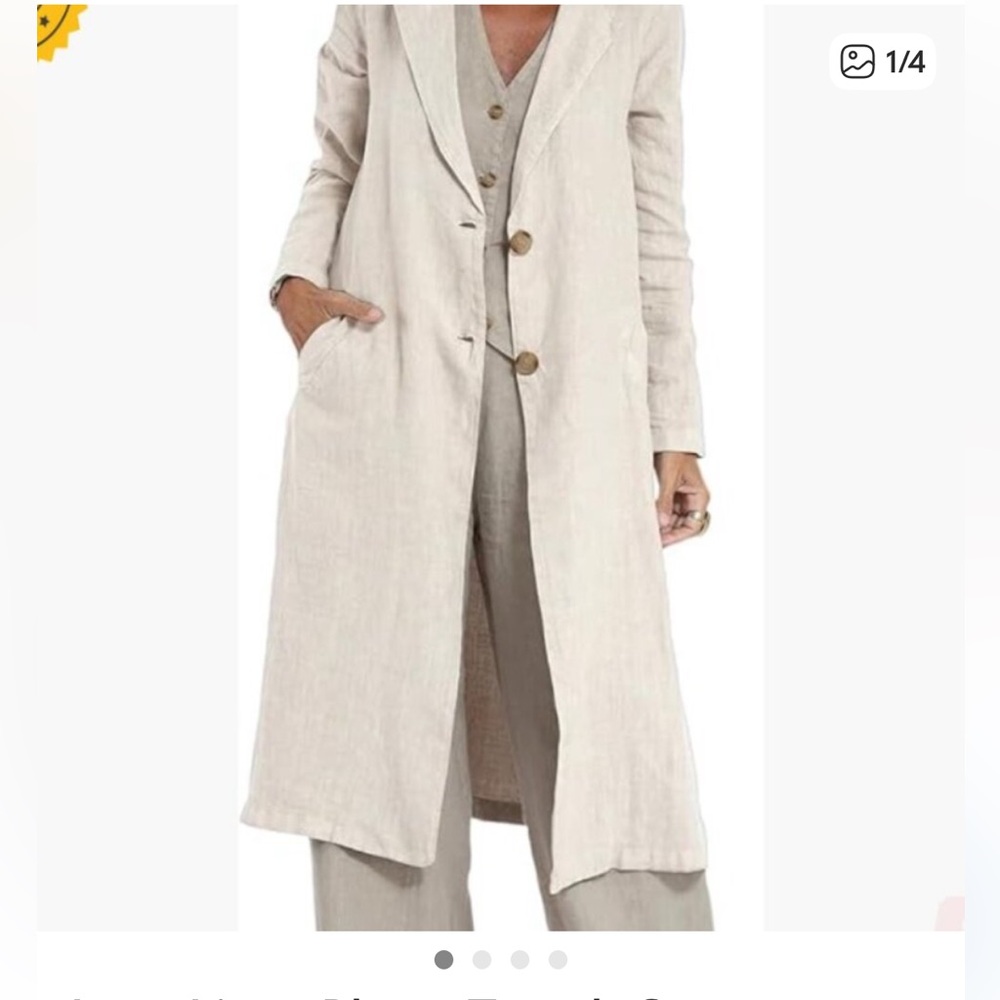 Linen long line jacket - Picture 10 of 10